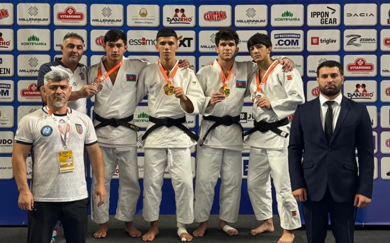 Azerbaijani judokas won 4 medals at the European Cup in Skopje