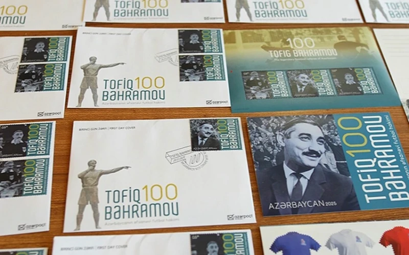 Tofiq Bəhramovun 100 illiyi münasibətilə yubiley poçt markaları buraxılıb