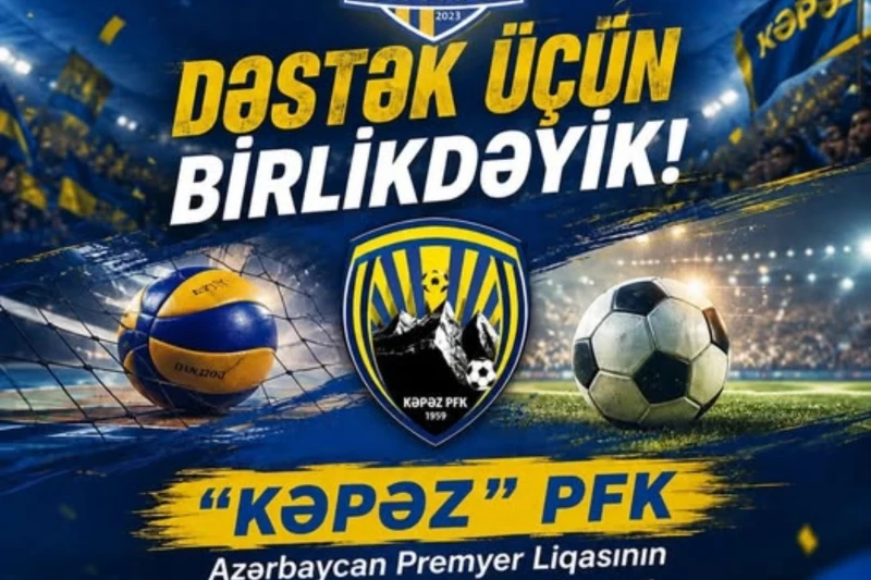 Gəncə voleybolçuları “Kəpəz” futbol komandası üçün stadiondan dəstək verəcəklər