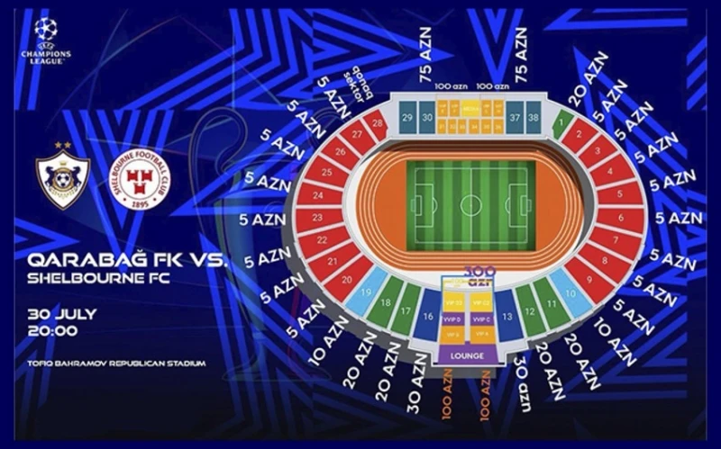 Qarabağ - Şelburn oyununa bilet satışı başlayır