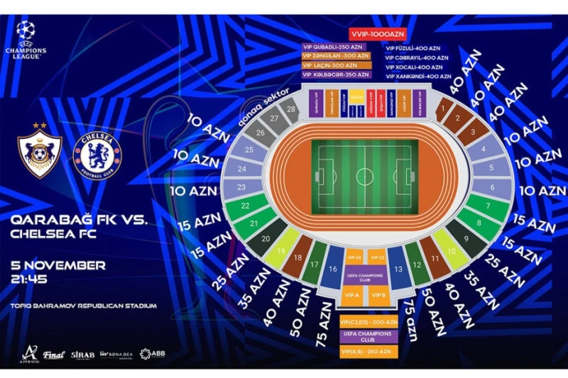 Investigation underway into illegal sale of tickets for Qarabag - Chelsea match
