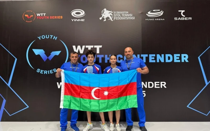 Azerbaijani Table Tennis Players Take Third Place at International Tournament