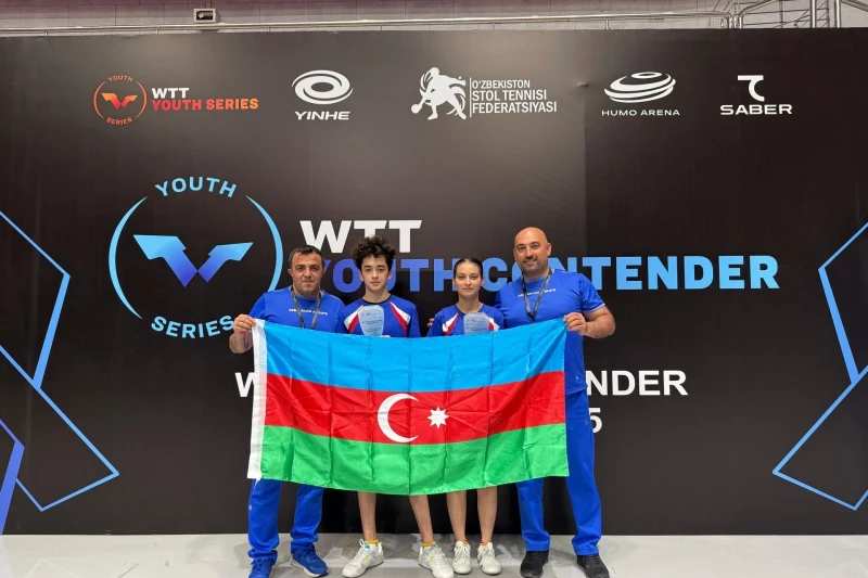 Azerbaycanlı masa tenisçileri uluslararası yarışmada 3. oldu