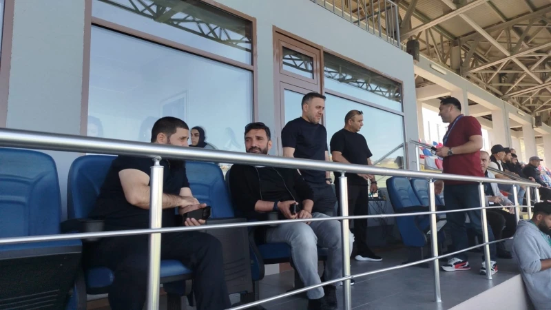 Elxan Səmədov və Ayxan Abbasov Şimal - Qaradağ Lökbatan matçını izlədilər