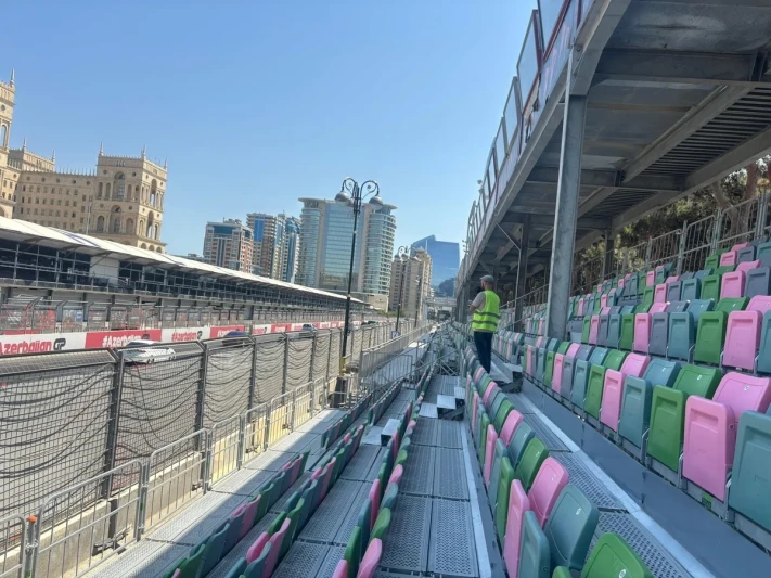 Azərbaycanda Formula 1 Qran-prisi üçün 678 oturacaqlı “City” tribunası quraşdırıldı