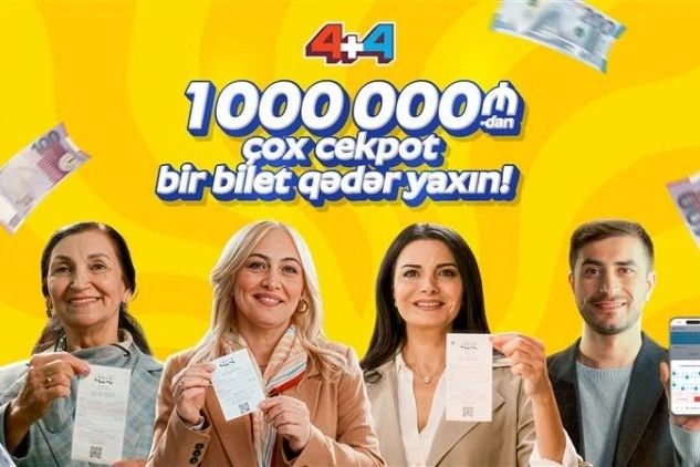 4+4 lotereyasında cekpot rekord məbləğə - 1 000 000 manata &ccedil;atdı