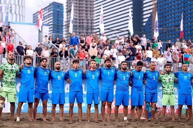 Azərbaycan çimərlik futbolu millisi pley-off mərhələsinə yüksəlib