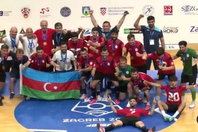 Azerbaycanlı futsalcılar Üniversitelerarası Avrupa Şampiyonu Oldu