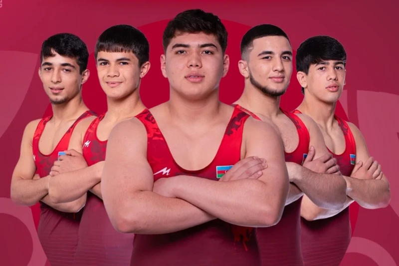 U-17 Avropa Çempionatında Azərbaycan sərbəst güləşçiləri 5 medal qazanıblar