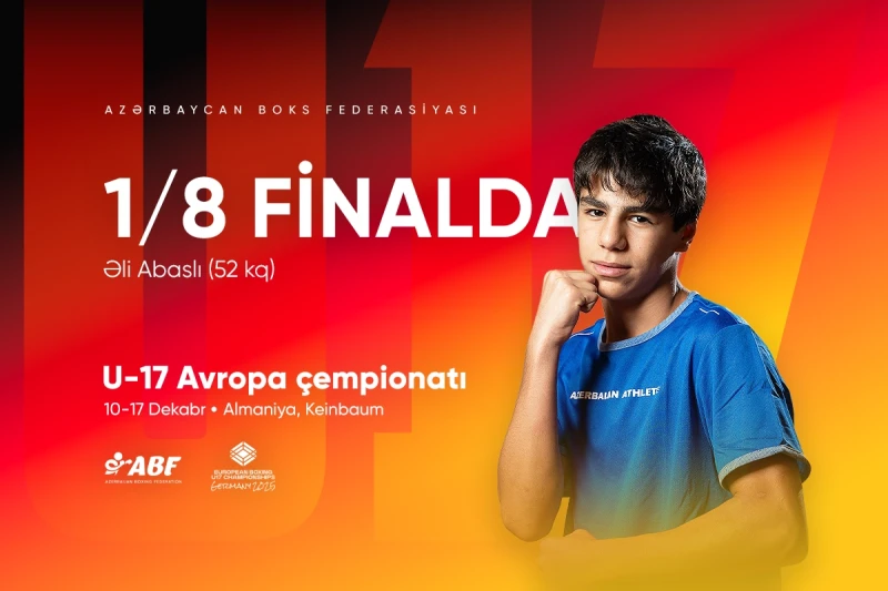 Azərbaycanlı yeniyetmə boksçu Avropa çempionatında növbəti mərhələyə yüksəlib