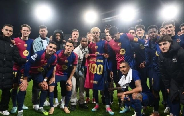 17 yaşındaki Yamal, Barcelona formasıyla 100. maçına çıktı