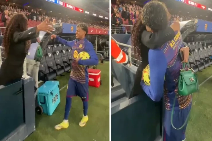 Lamine Yamal's mother burst into tears of joy after his goal, and he dedicated the hat-trick ball to her