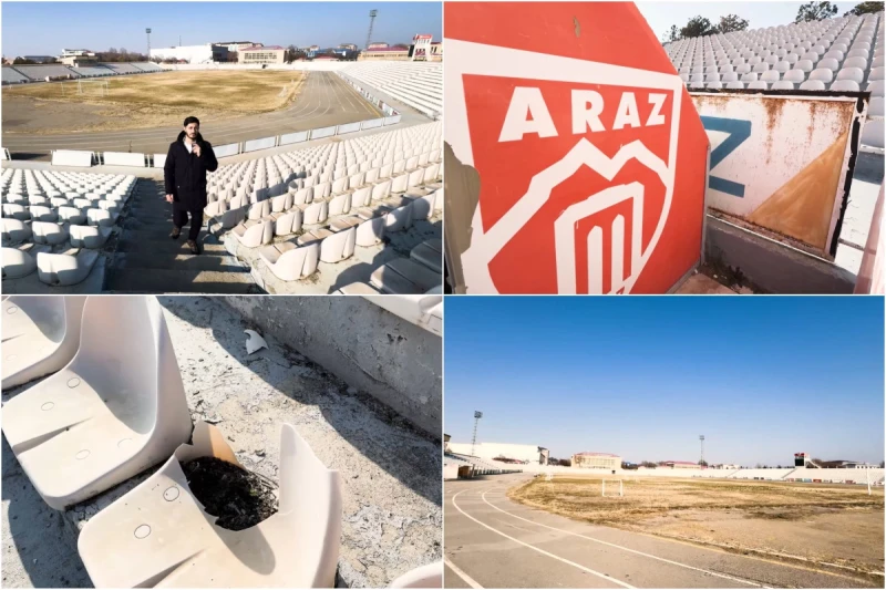 Araz-Nahçıvan stadyumunun içler acısı durumu - VİDEO
