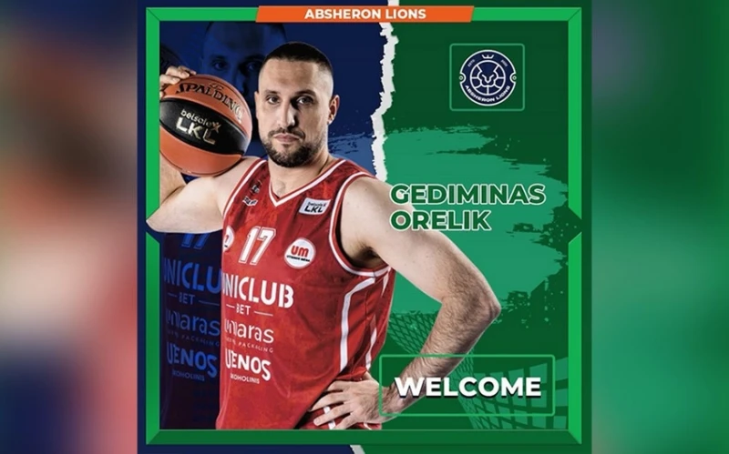 Abşeron Lions Beşiktaşın sabiq basketbolçusu Gediminas Oreliki transfer edib