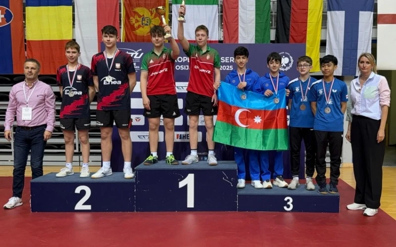 Azərbaycanın stolüstü tennisçiləri Xorvatiyada bürünc medal qazanıblar