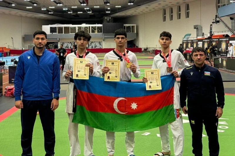 Taekvondoçularımız Prezident Kubokunda 3 medal qazanıblar - FOTO