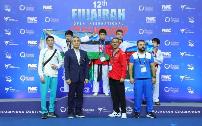 Azərbaycanın kiçik yeniyetmə taekvondoçuları “Fujairah Open”də 2 medal qazanıb