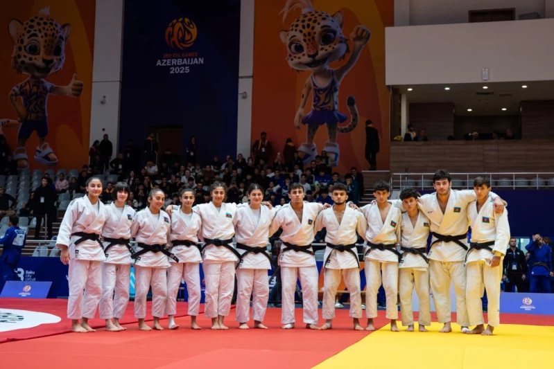 Azərbaycan cüdo millisi III MDB Oyunlarında qarışıq komanda yarışında qızıl medal qazanıb