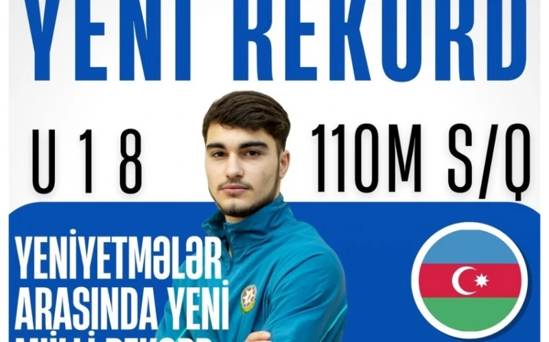 Amir Ismayilov breaks national record in U-18 category in Skopje