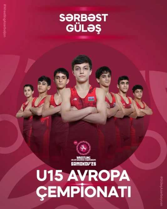 U15 Avropa Çempionatı: Azərbaycan güləşçiləri 6 medal qazanıb
