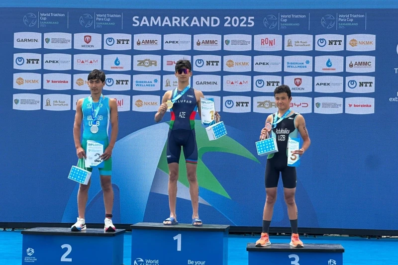 Azerbaijani triathletes successfully performed in Uzbekistan - PHOTO