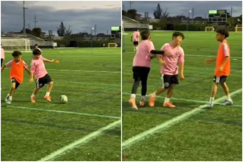 Messi's son Thiago reminds of his father in training - VIDEO