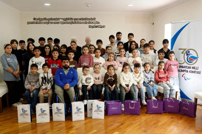 Paralympians visit children deprived of parental care on the occasion of Novruz and Ramadan holidays