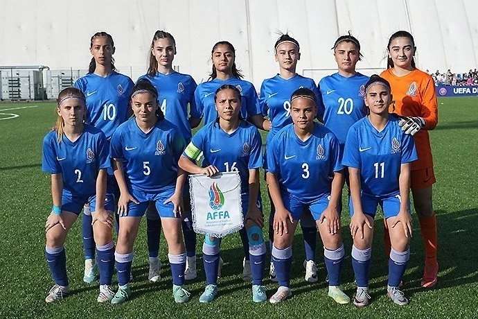 Azərbaycan U-17 qadın millisi Farer adalarına da böyük hesabla uduzub