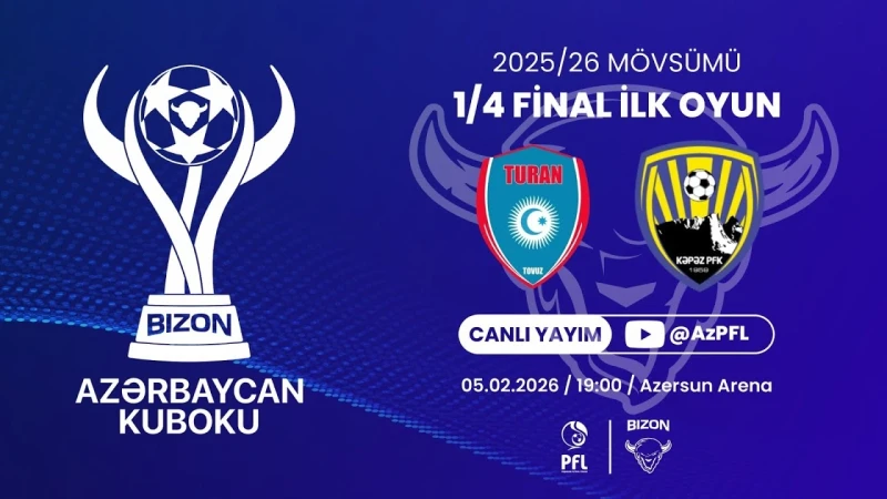 Bizon Azerbaijan Cup: Lineups for the Turan Tovuz - Kapaz match