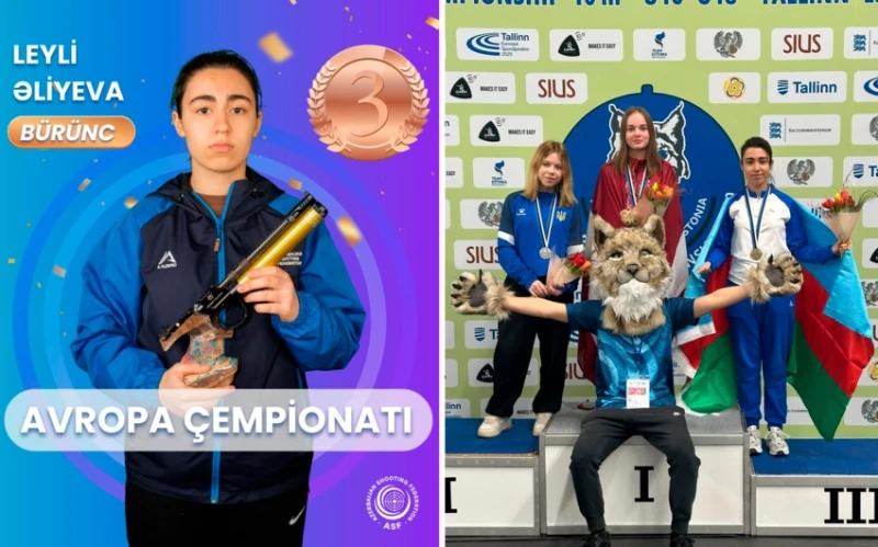 Azərbaycanın güllə atıcısı beynəlxalq turnirdə bürünc medal qazanıb