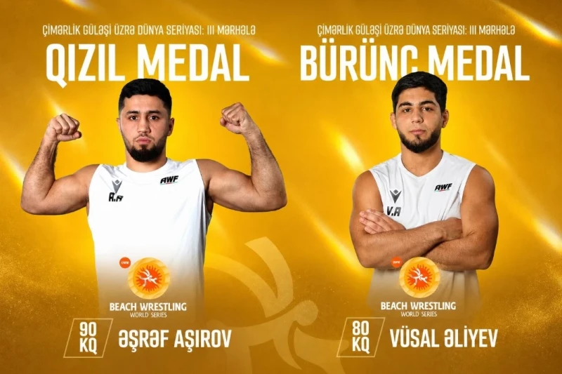 Azərbaycan güləşçiləri Dünya Seriyasının üçüncü mərhələsində iki medal qazandı