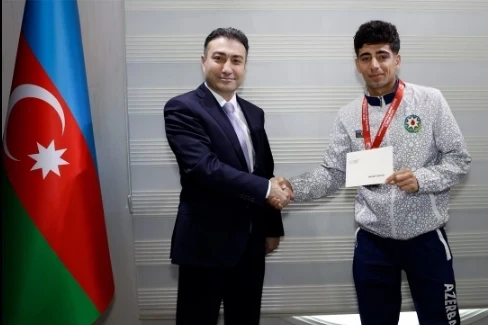 WSF Karate Şotokan üzrə Dünya Çempionatının qalibləri ilə görüş keçirilib