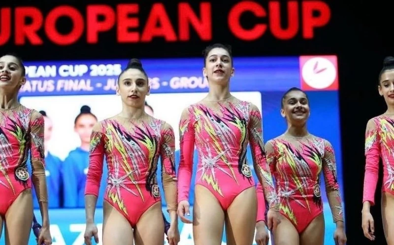 Azərbaycan bədii gimnastika üzrə milli komandası Avropa Kubokunda bürünc medal əldə edib