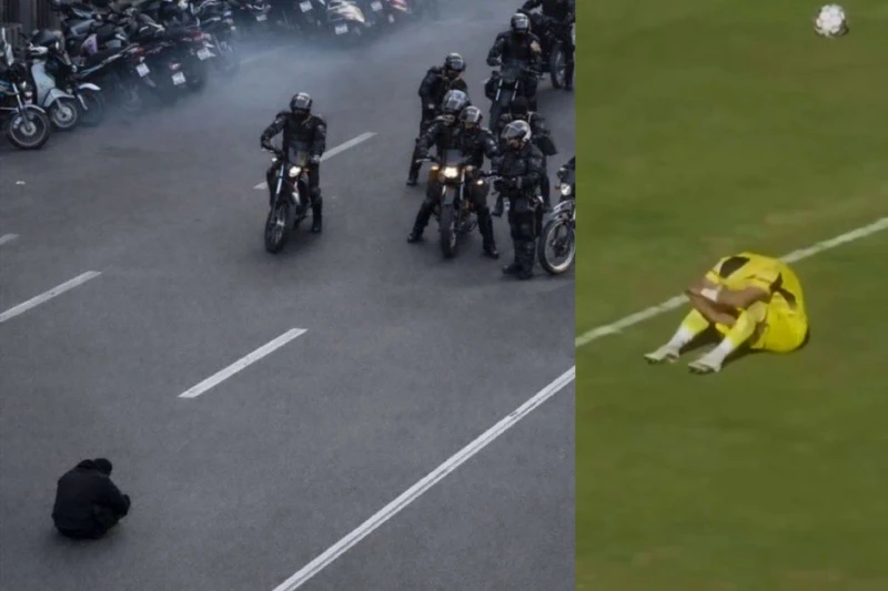 Необычный протест Мехди Шарифи во время матча с «Трактором» - ВИДЕО