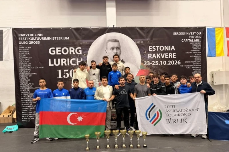Azərbaycan güləş komandası Estoniyada beynəlxalq turnirdə birinci oldu