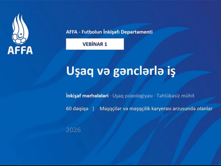 AFFA Futbol Təhsili Vebinarlarına start verdi: Uşaq və gənclərlə iş müzakirə olundu