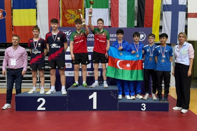 Stolüstü tennisçilərimiz Xorvatiyada üçüncü olub