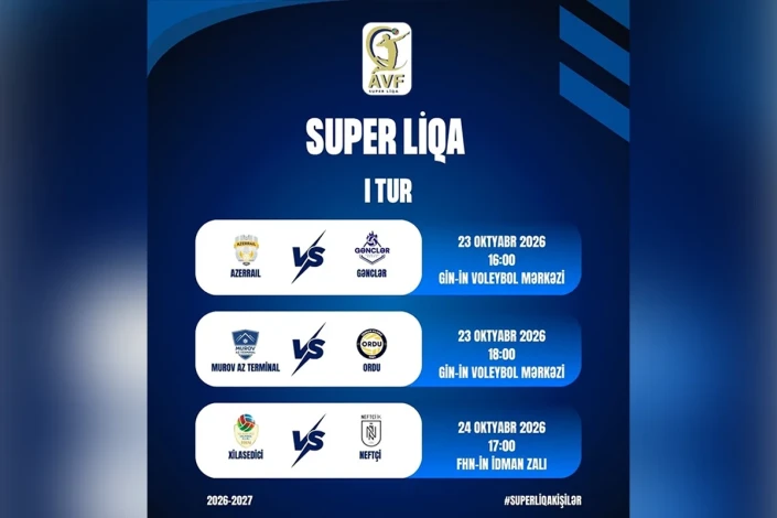 Kişi voleybolçular arasında Super Liqanın 2026/2027 mövsümünə sabah start veriləcək