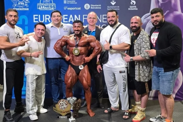 Azerbaijani bodybuilder who won the European Championship in Spain ...