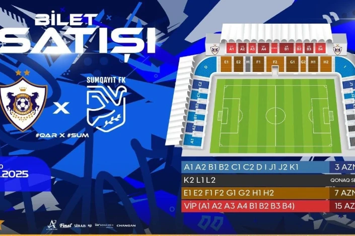 Tickets for the "Qarabag" - "Sumgayit" match will be on sale today