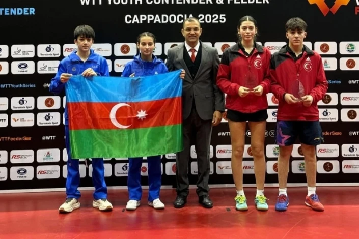 Azərbaycanın stolüstü tennisçiləri Türkiyədə keçirilən turnirin qızıl medalını qazanıblar