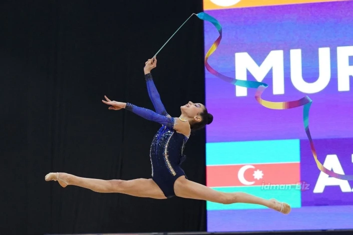 "AGF Trophy" in Baku: Gymnasts compete in hoop, ball, clubs and ribbon