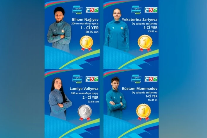 Azərbaycan atletləri komandalar arasında Avropa çempionatında 4 medal qazanıb və rekord yeniləyib