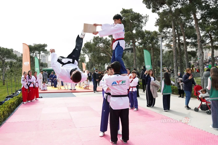 Interesting Performances of Athletes at the Baku Novruz Celebration - Photo Report from İDMAN.BİZ