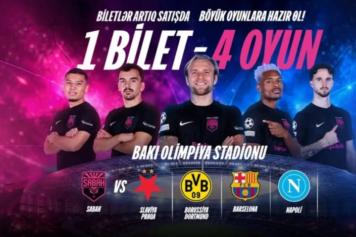 “Sabah”ın UEFA Çempionlar Liqası dörd ev matçına vahid QR bilet satışa çıxdı