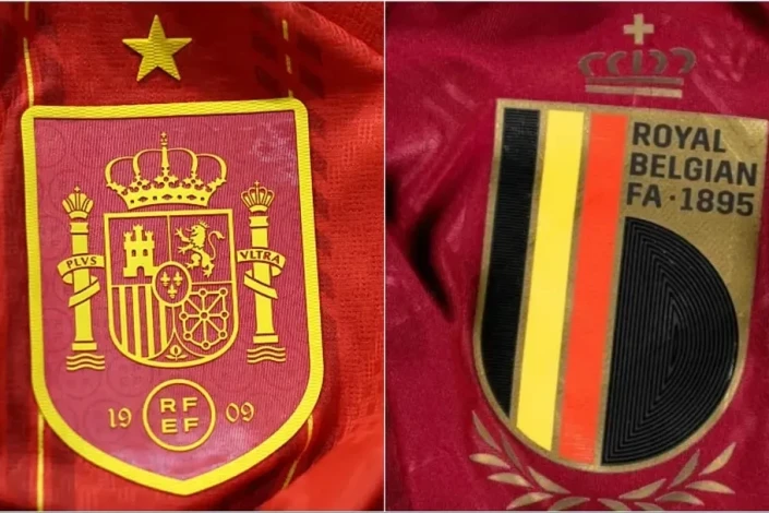 The score is tied between Spain and Belgium
