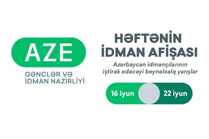 Azərbaycan İdmançılarının İştirakı ilə Beynəlxalq Yarışlar üzrə Həftəlik İdman Afişası