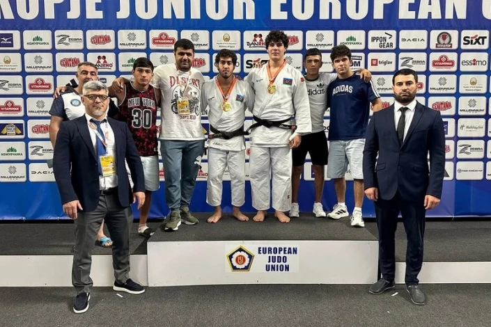 Azerbaijani judokas became first at the European Cup in Skopje