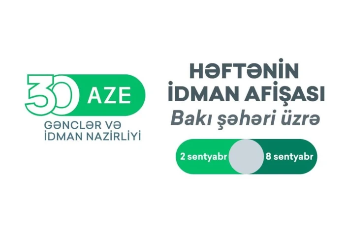 Bakı üzrə HƏFTƏNİN İDMAN AFİŞASI