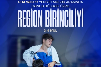Yardımlı Olimpiya İdman Kompleksində yeniyetmə cüdoçular arasında mübarizə